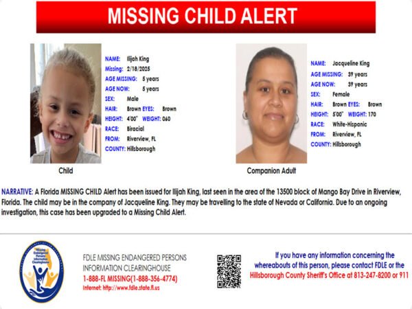 Missing Child Alert – Hillsborough County