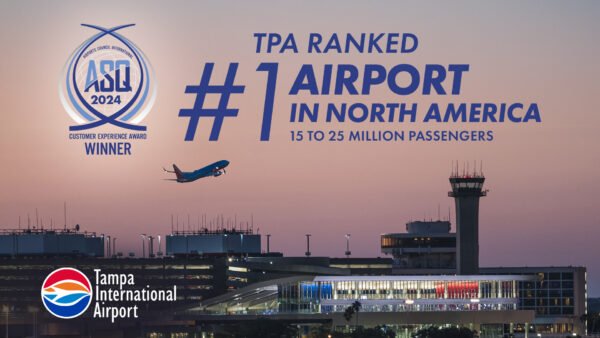 Tampa International Airport Crowned #1 in North America for Customer Experience Two Years in a Row