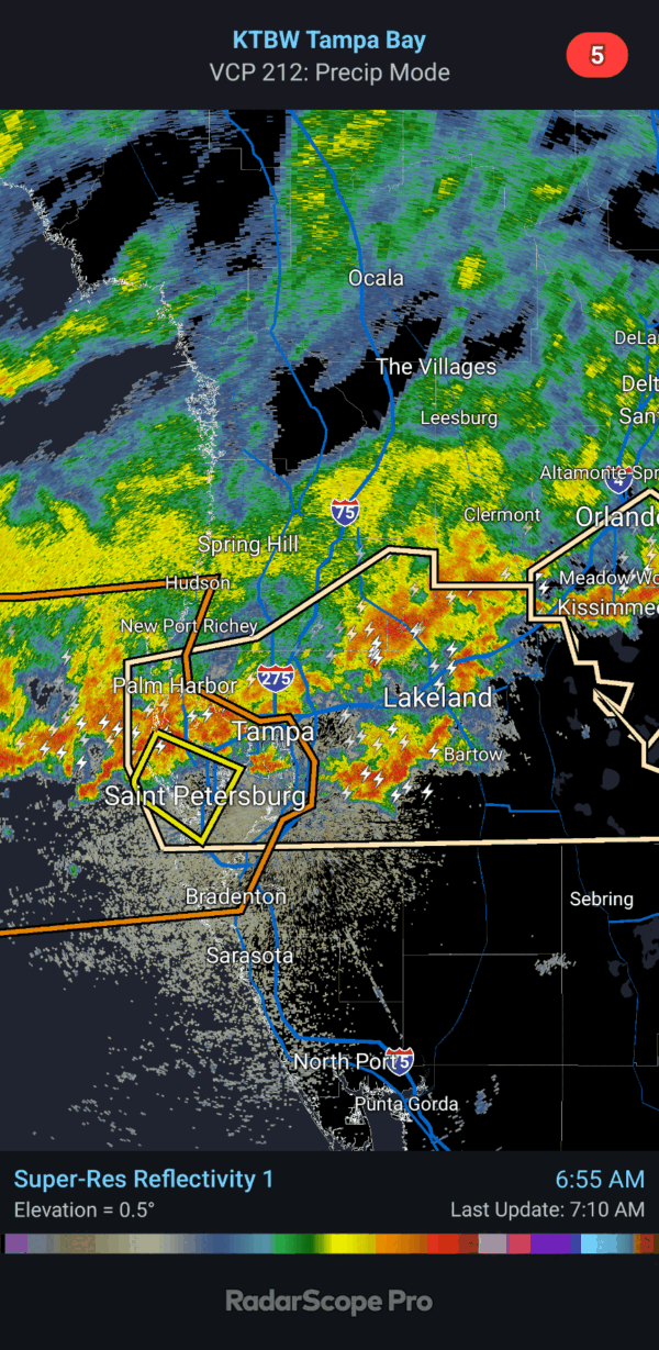 Strong Thunderstorms Sweep Across Polk Through 8:00 AM