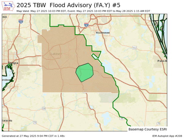 Flood Advisory Issued for Lake Wales Area