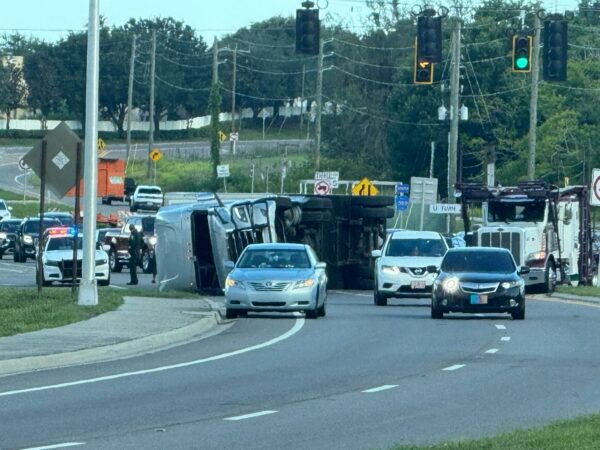 Semi Truck Overturns, Spilling 50 to 100 Gallons of Diesel in Polk City: Polk Fire Rescue Reports
