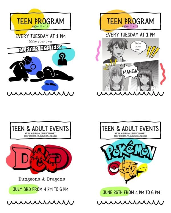 Auburndale Public Library Unveils Thrilling Summer Lineup with Pokémon, D&D, and Creative Teen Workshops