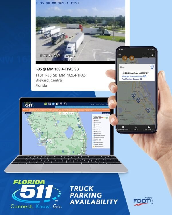 Florida Spotlights Truck Parking Solution with Florida 511 App