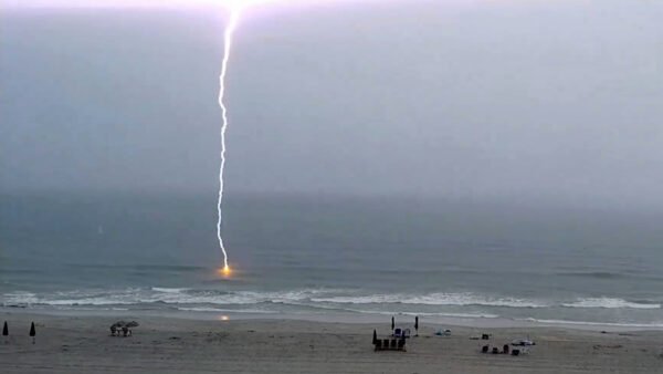 Lightning Strikes Man on New Smyrna Beach