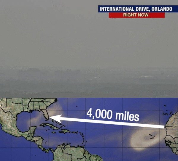 Saharan Dust Blankets Central Florida, Casting Hazy Skies