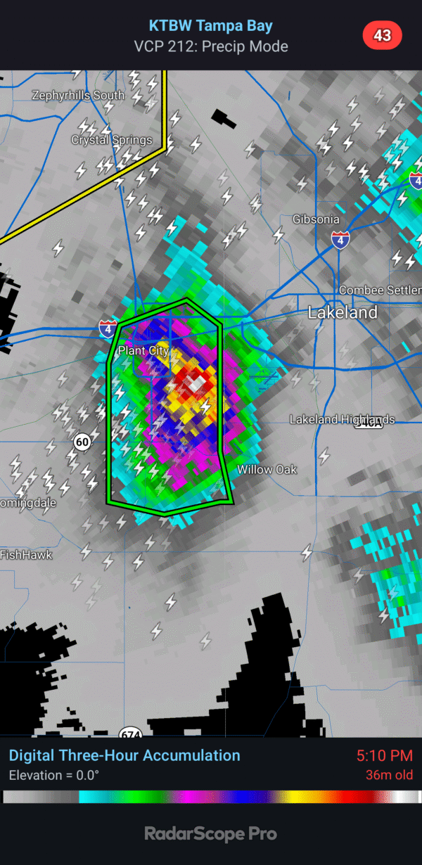 Flash Flood Warning Issued for Plant City, FL