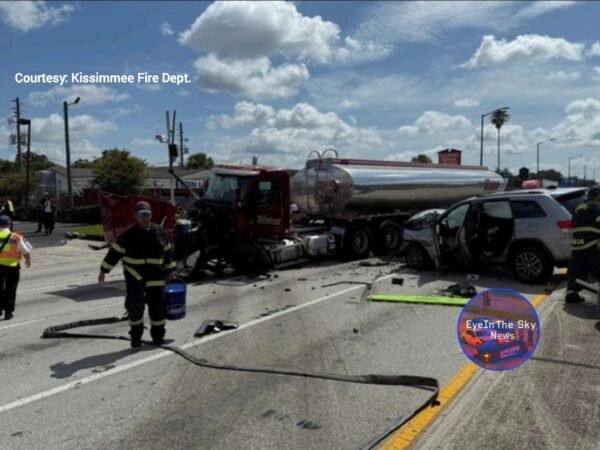 Five Hospitalized in Major Four-Vehicle Accident, West Vine Street Shut Down in Kissimmee