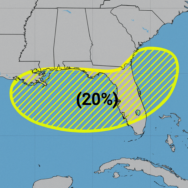 NHC Issues 20% Chance of Tropical Development Near Florida
