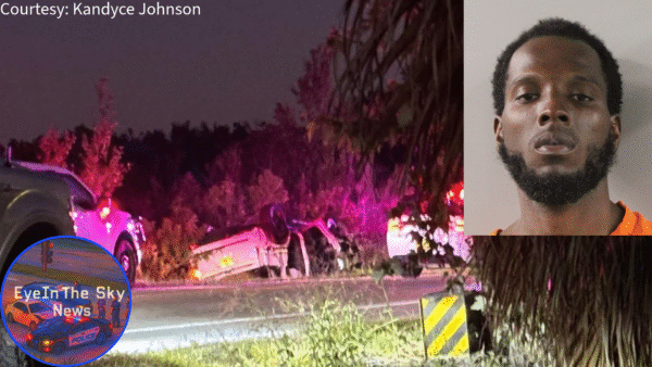 115 MPH Stolen Car Chase Ends in Arrest After Patrol Vehicle Rolls Over, Injuring Deputy and K9 in Auburndale