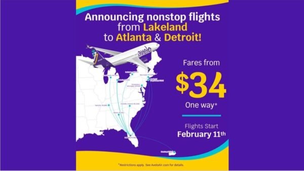Avelo Launches New Routes from Lakeland with Fares Starting at $34
