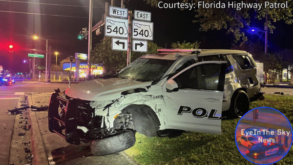 Winter Haven Patrol Car T-Boned at High Speed; Officer and Driver Hospitalized