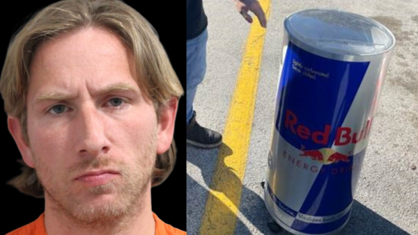 Employee Identified via Company Shirt in Red Bull Cooler Theft Case