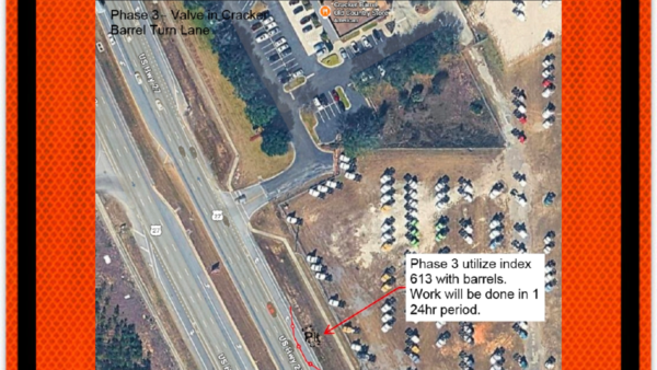 Reclaimed Water Main Repair Closes Northbound Lane on U.S. Highway 27