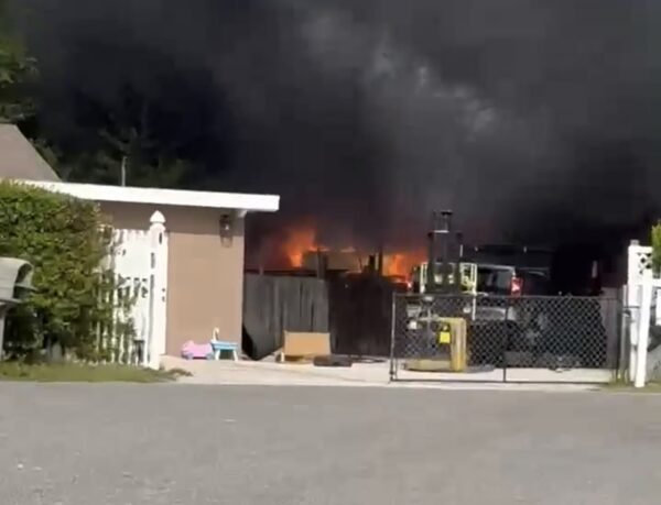 Structure Fire Damages Sheds, Carport, Chicken Coop and Neighboring Home in Auburndale
