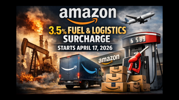 Amazon Announces 3.5% Fuel and Logistics Surcharge for Sellers Starting April 17