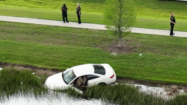 Driver Pulled From Retention Pond After Medical Emergency