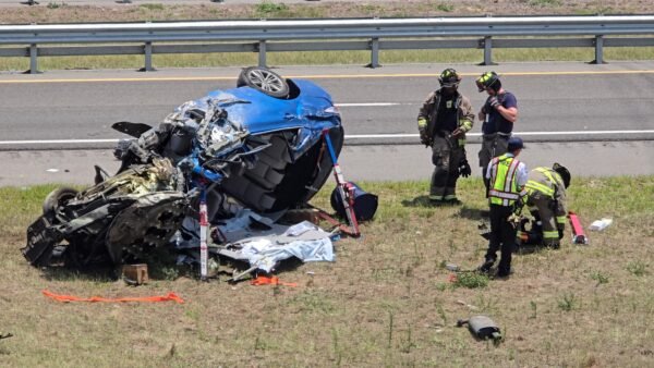 Tire Blowout Causes Vehicle to Overturn on Polk Parkway