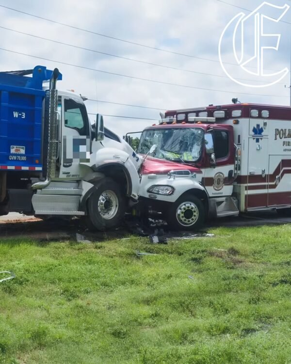 Two Polk County Fire Rescue Members Hospitalized After Ambulance Crash in Poinciana
